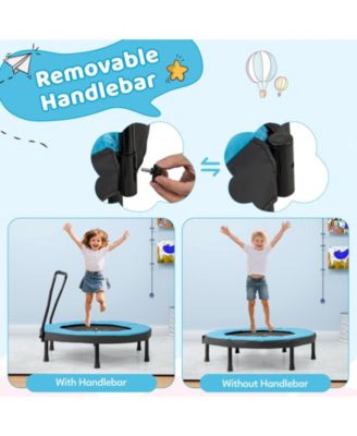 40'' Trampoline for Kids Indoor/Outdoor Fitness Trampoline w/ Foam Handlebar