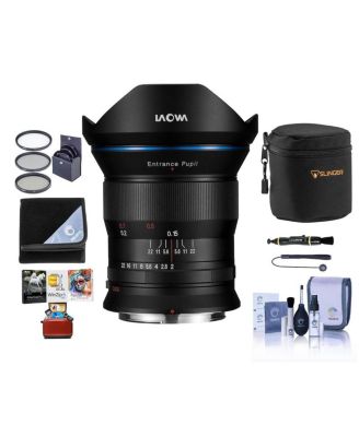 Laowa 15mm f/2 FE Zero-D Lens for Canon RF, Bundle with ProOptic 72mm Filter Kit, Cleaning Kit, Mac Software Kit, Lens Cap Tether, Lens Cleaner