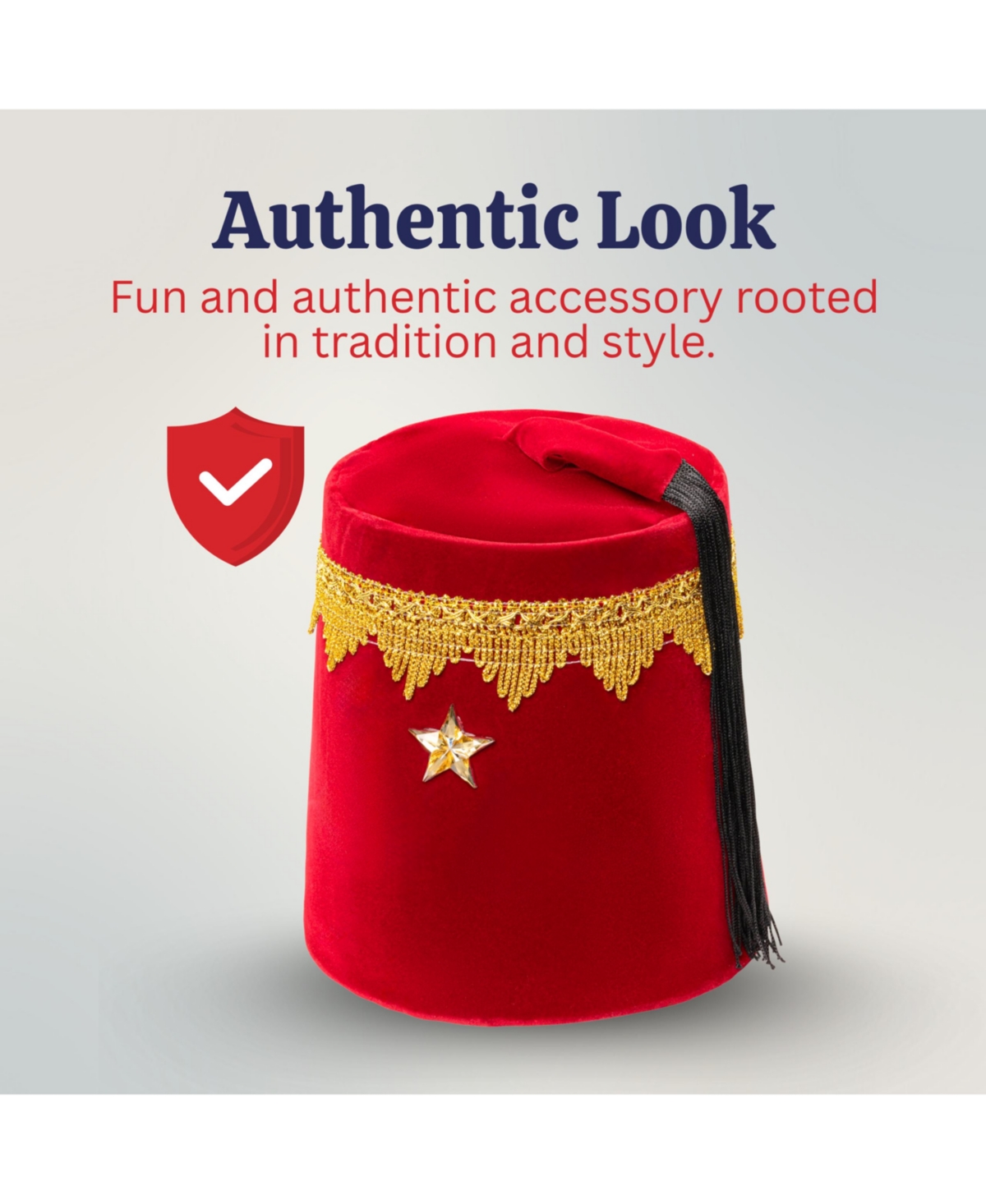 Dress Up America Red Tarboosh Hat
