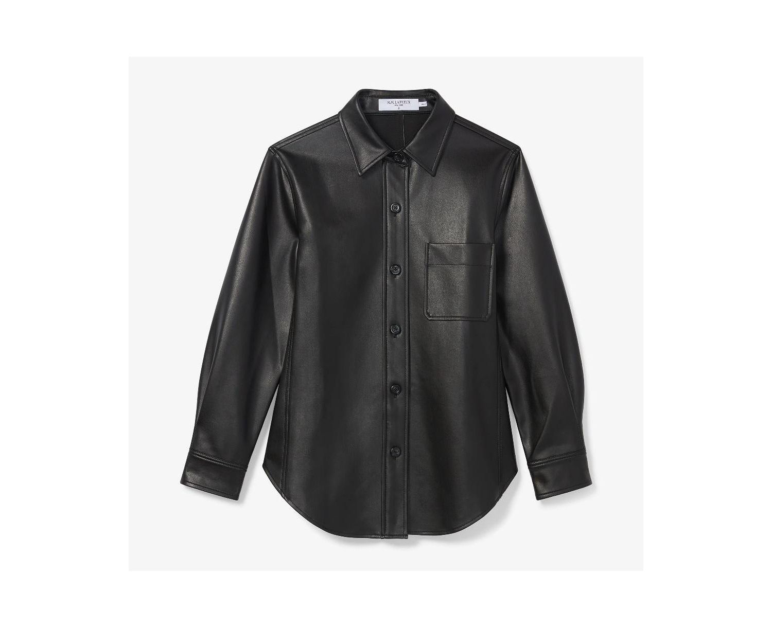 Women's Sierra Faux Leather Shacket with Relaxed Fit