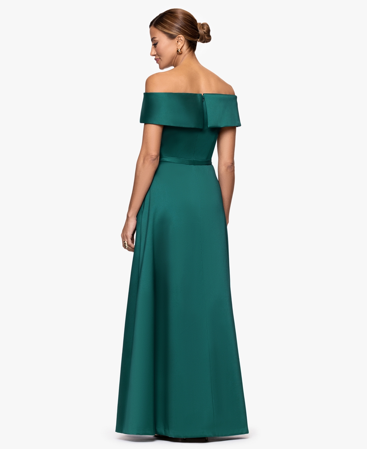 Xscape Women's Off-The-Shoulder Long Dress