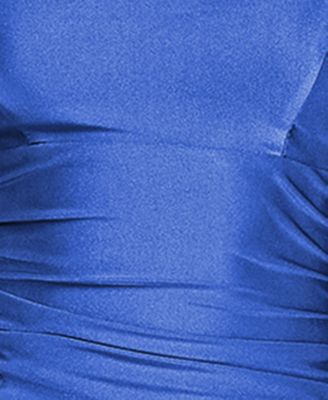 Juniors' V-Neck Front-Slit Sleeveless Gown