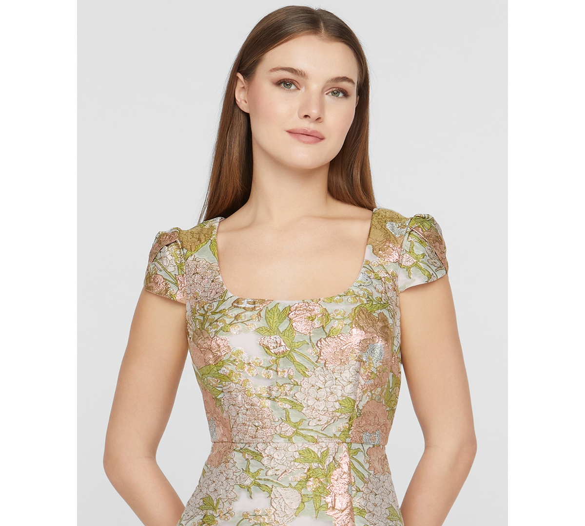 Js Collections Women's Ruthanne Tulip-Petal-Sleeve Ankle Gown