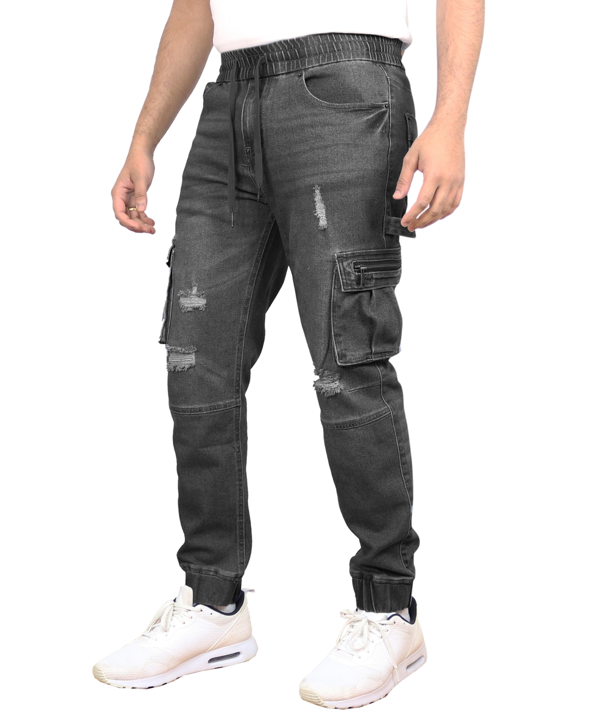 Blue Ice Men's Stretch Cargo Carpenter Jeans Joggers Set, 2-Pack