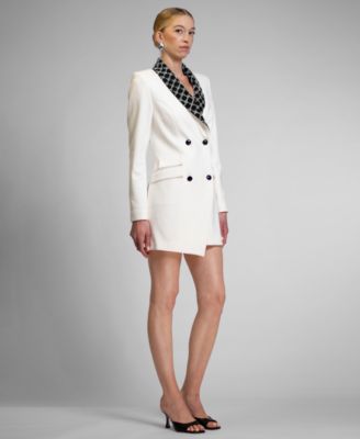 Women's Johnny Beaded Lapel Mini Blazer Dress