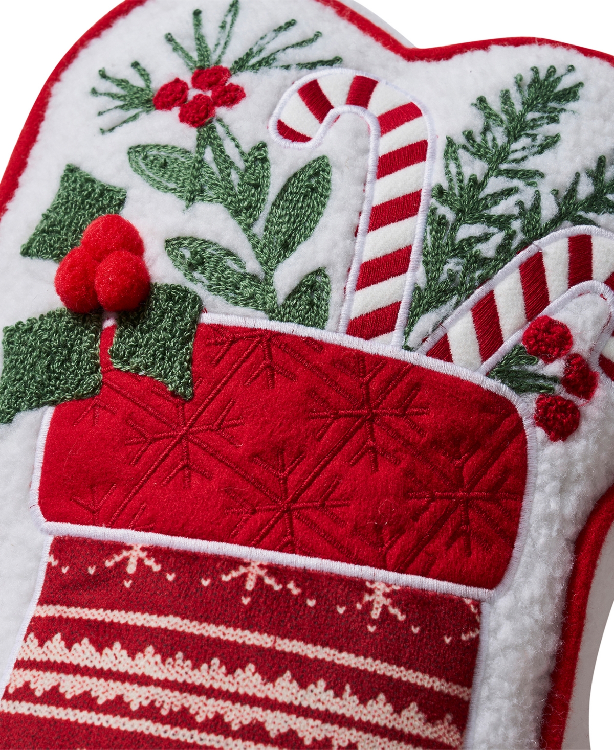 Hallmark Stocking Shaped Holiday Decorative Pillow, 8" x 16"