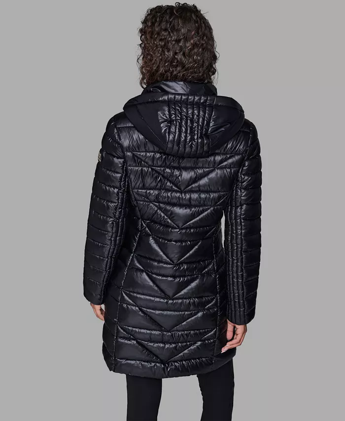 Women's Long Puffer Coat - thumbnail 3