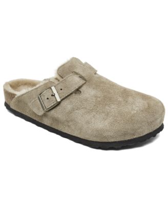 Men's Boston Shearling Suede Leather Clogs from Finish Line