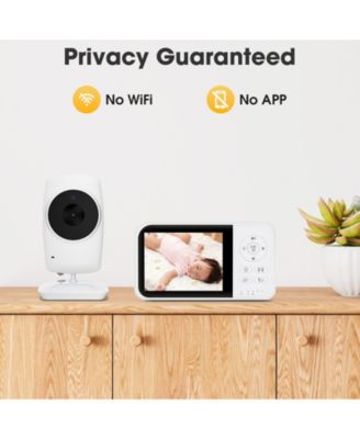 Video Baby Monitor with 3.5" LCD Screen, 2.4GHz FHSS Transmission, Night Vision, Temperature Sensor, Two-Way Talk, VOX Mode