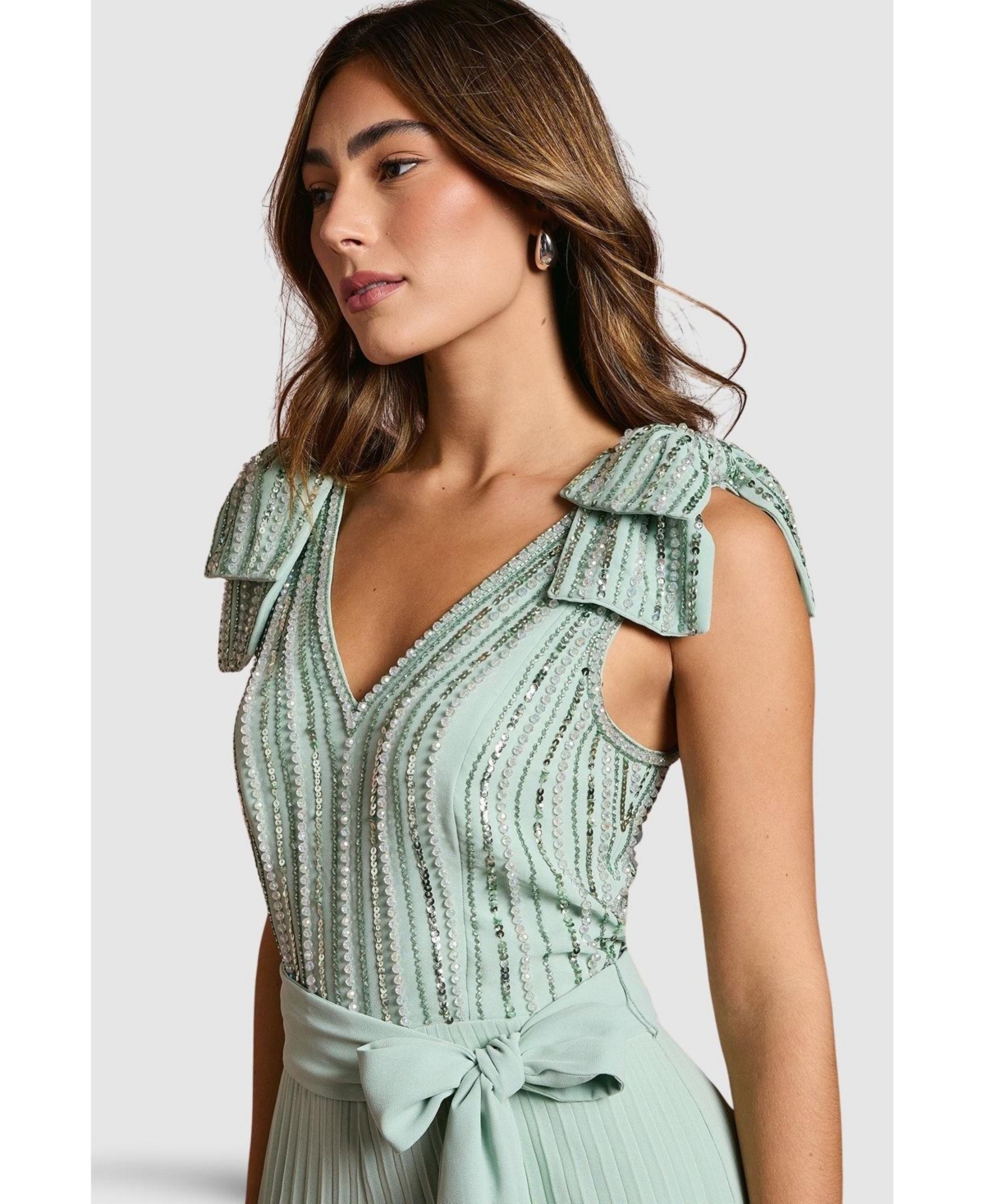 Coast Women's Embellished Bow Shoulder Jumpsuit