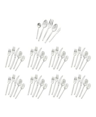 Opus Satin 18/10 Stainless Steel 45 Pc. Flatware Set, Service for 8