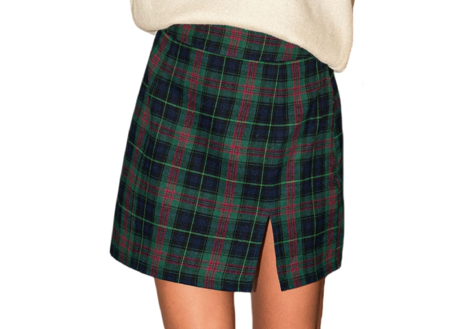 Women's Drama Club Plaid Mini Skirt