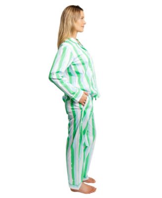 Women's Organic Cotton Poplin Button Down Long Sleeve Pajama Set