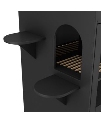 Cat Litter Box Furniture Hidden, Cat Condo Pet House with Stairs, Cat Litter House for Living Room