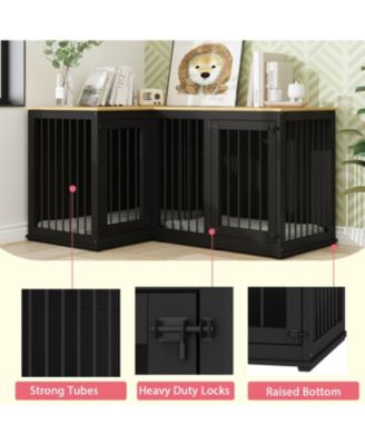 Dog Kennel Corner Dog Crate with Dividers Perfect for Limited Room
