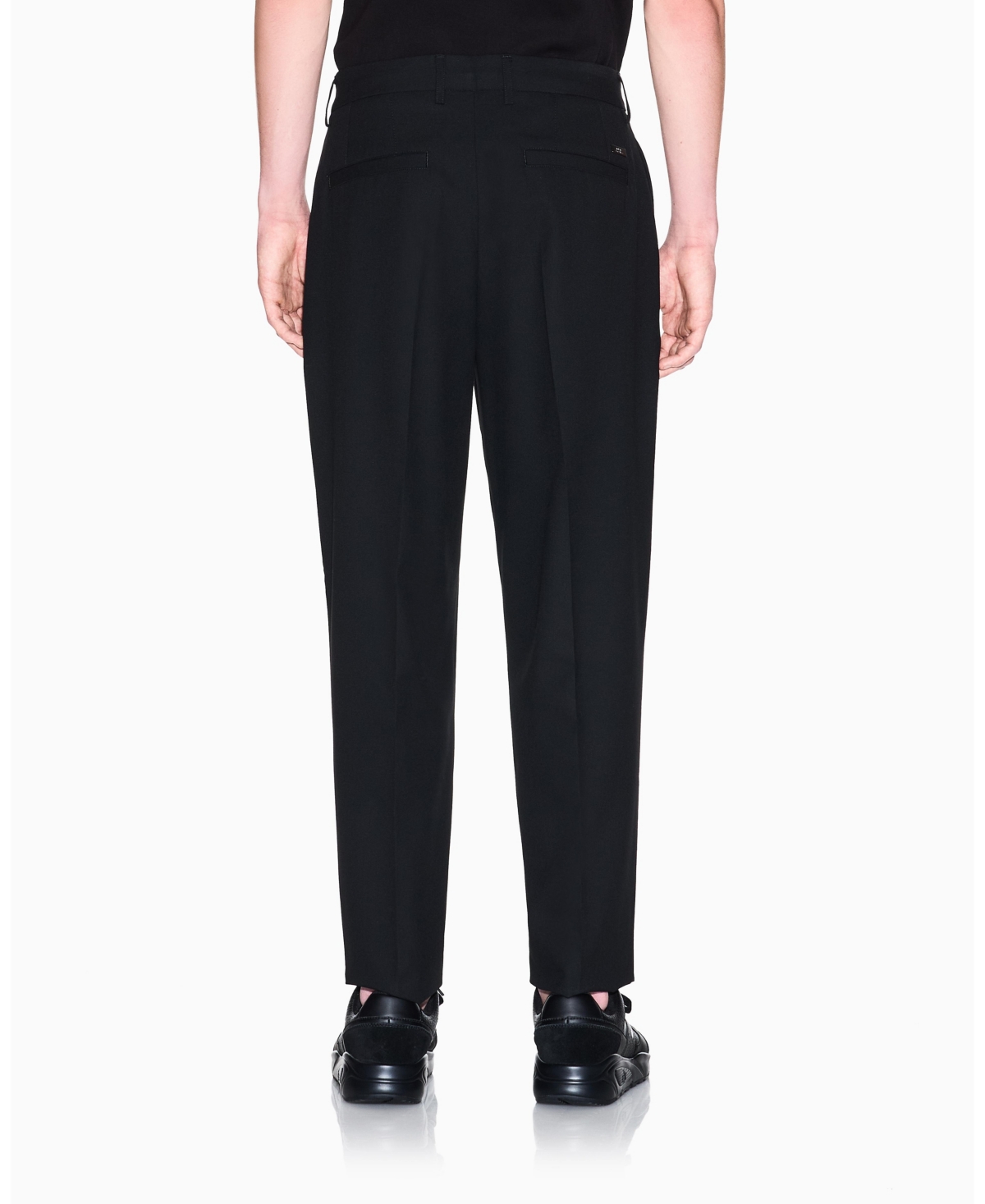 A|X Armani Exchange Men's Night Lab Stretch Wool Blend Tapered Pants