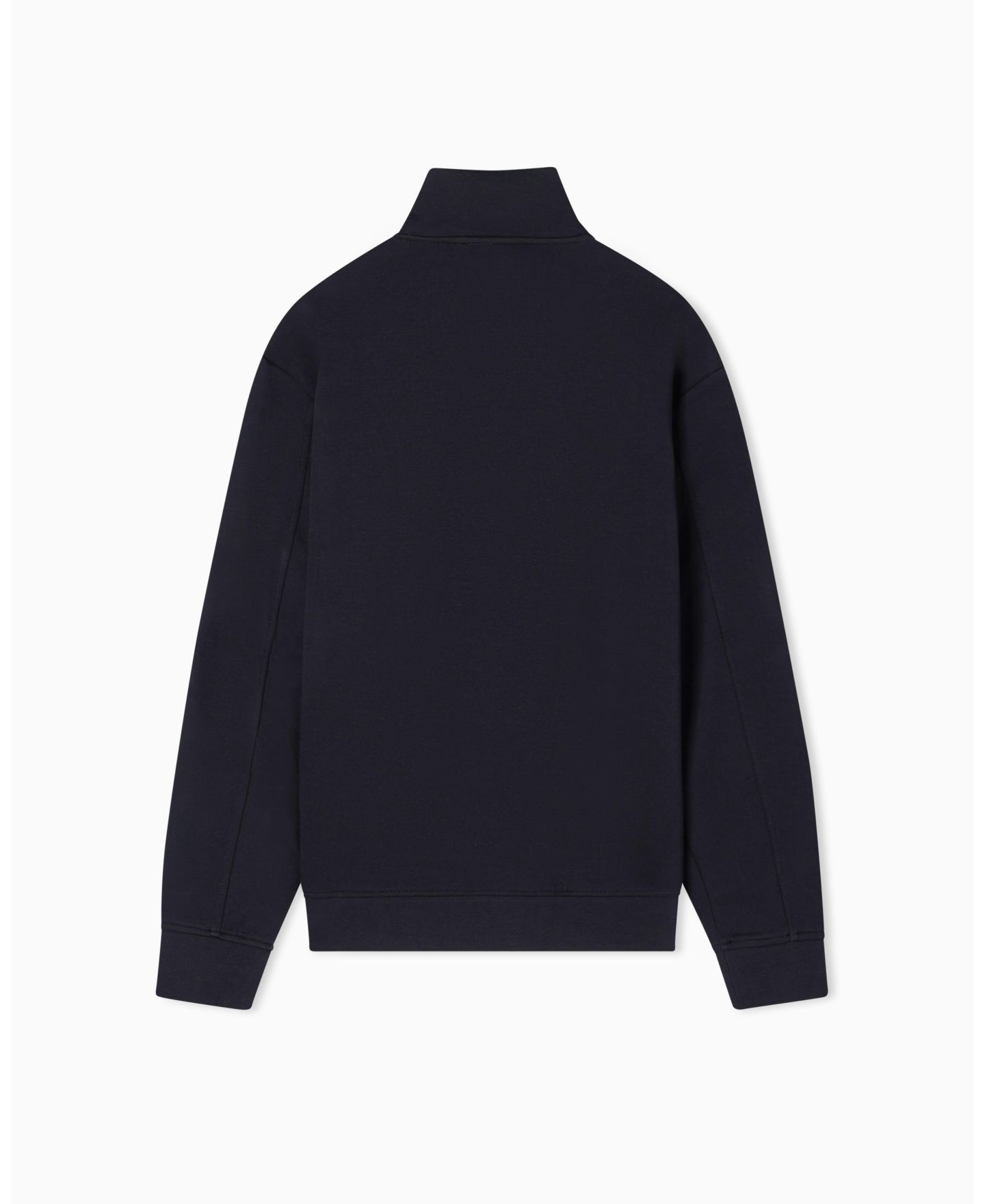 Мужской свитшот A|X Armani Exchange Grosgrain Logo Fleece Quarter Zip, цвет: Чёрный / Белый — фото 2