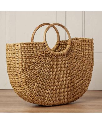 Circle Handle Palm Tote