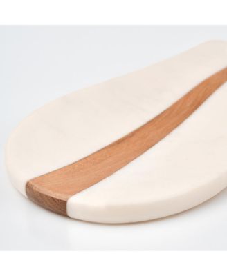 Marble and Wood Spoon Rest