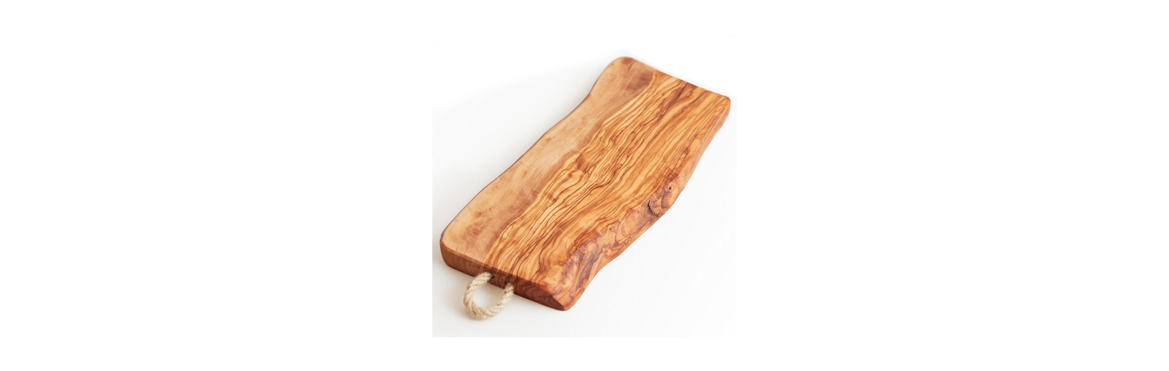 Verve Culture Olivewood Charcuterie Board with Rope Handle