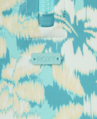 Girls' 7-16 Hibiscus Mirage Long-Sleeve One-Piece Swimsuit