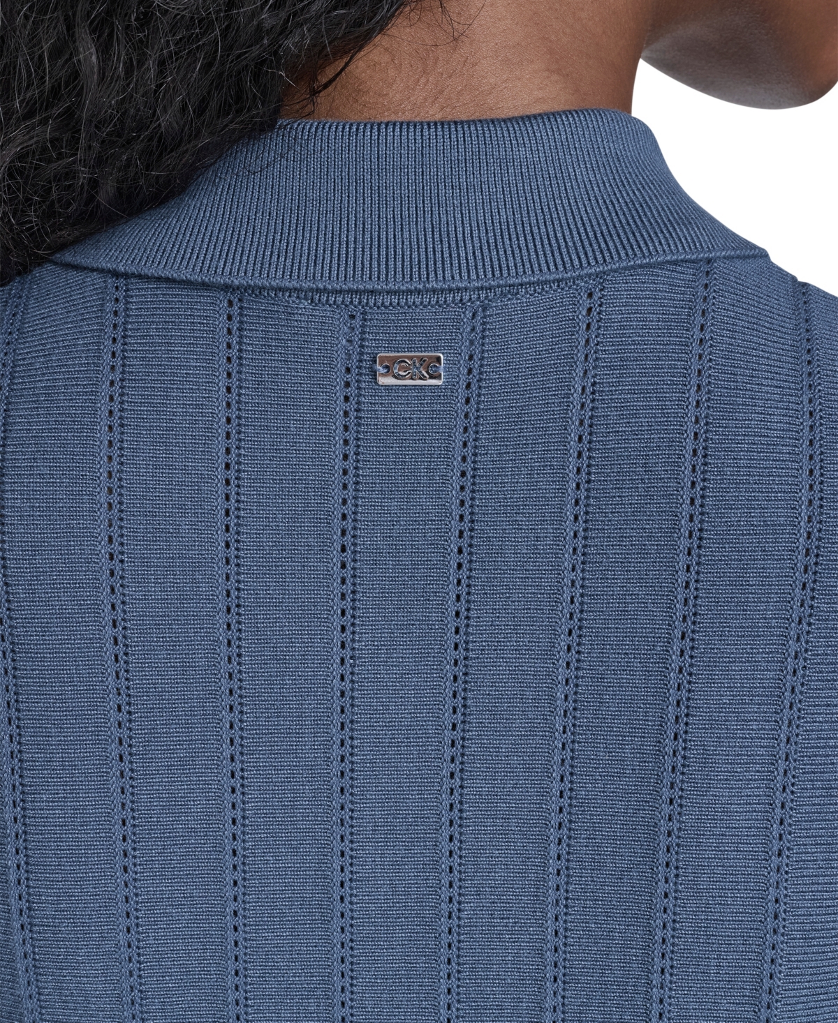 Calvin Klein Women's Sleeveless Collared Sweater