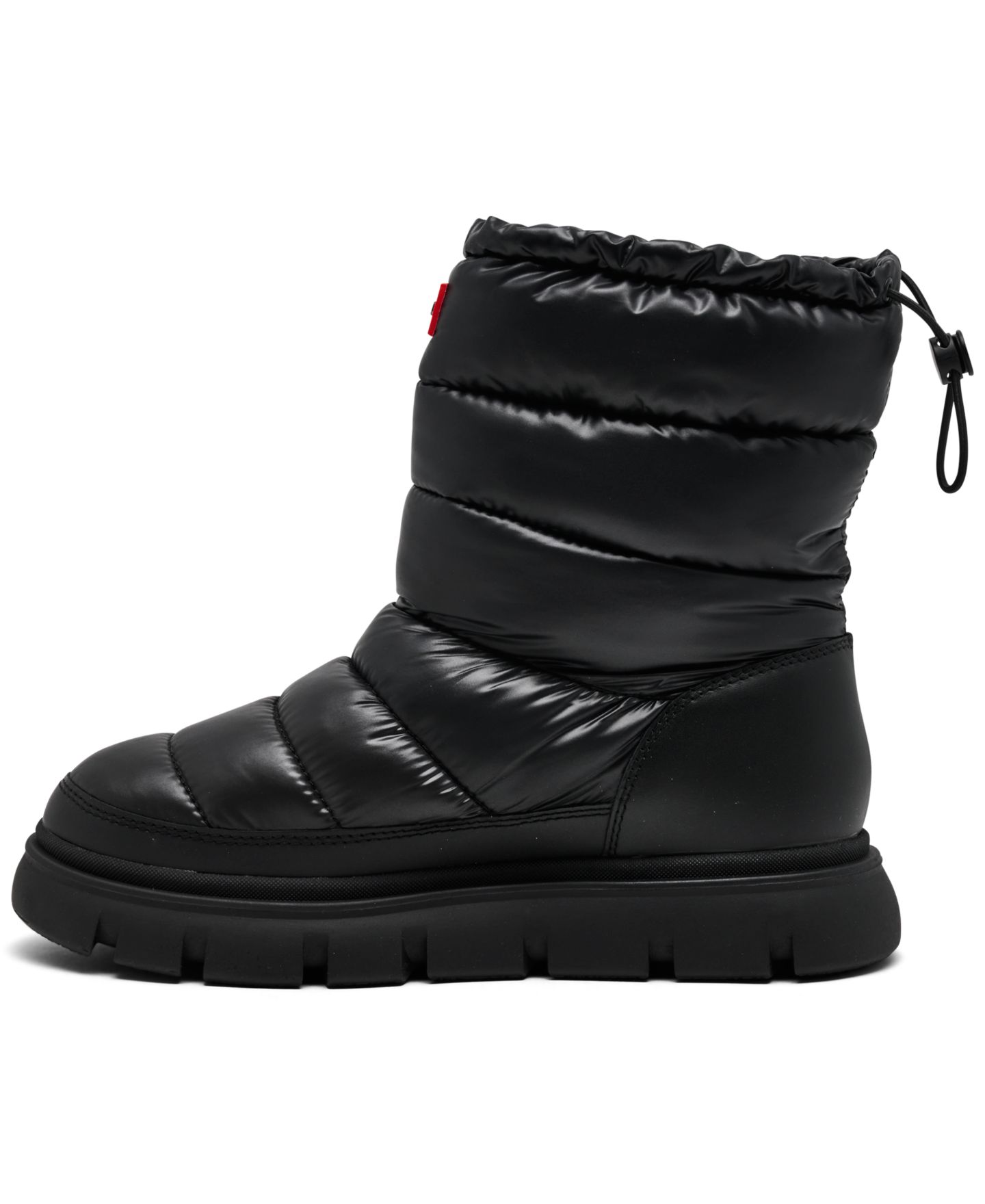 Женские ботинки Hunter Maribel Lug Sole Insulated Waterproof Snow Booties, цвет: Чёрный — фото 3