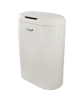 13 Gallon Automatic Sensor Hands Free Round Top Trash Can in Black