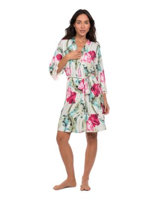 Women's Tulip Garden Print Knit Wrapper