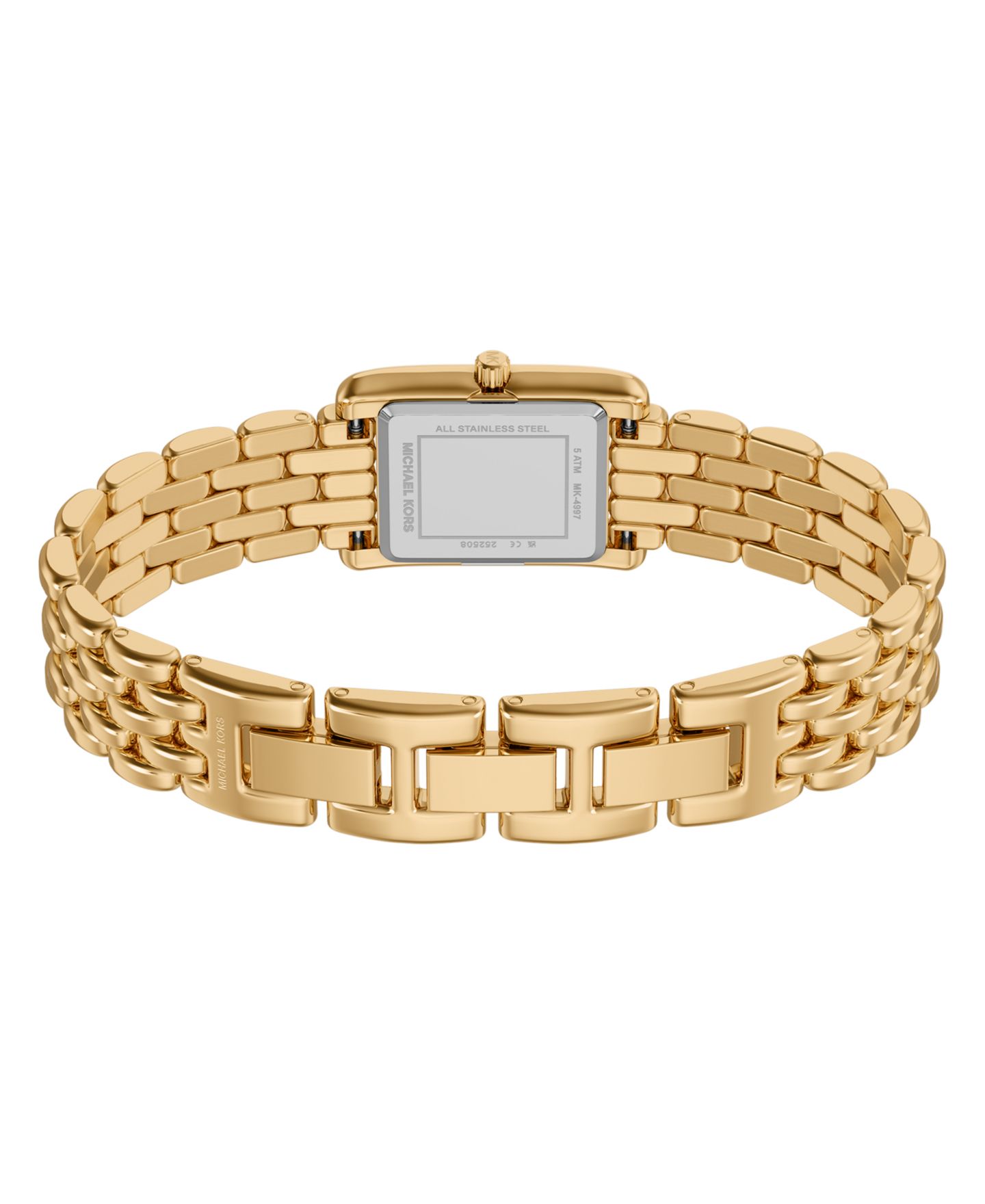 Женские часы Michael Kors Essex Three-Hand Gold-Tone Stainless Steel Watch, 20mm — фото 4
