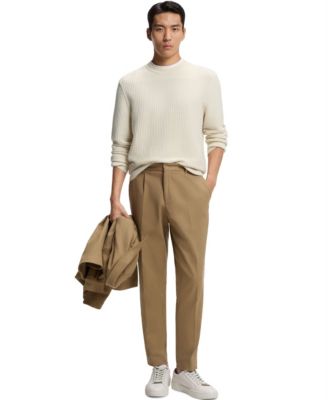 Men's Knitted Structure Cotton Sweater