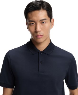 Men's Monogram Under Placket Cotton-Blend Polo Shirt
