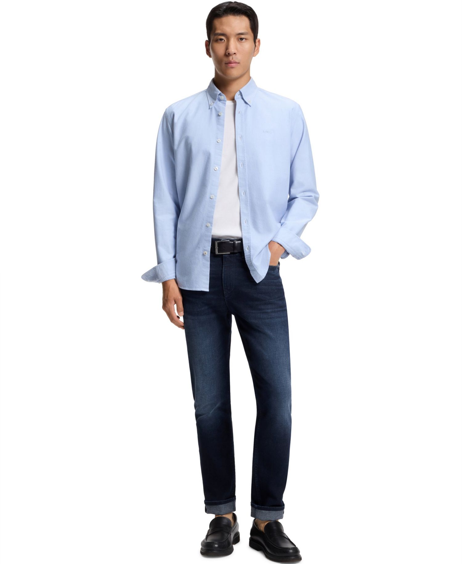 Men's Dark-Blue Stretch Denim Delaware Slim-Fit Jeans