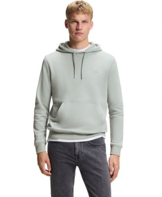Men's Regular-Fit Cotton Terry Logo Patch Hoodie