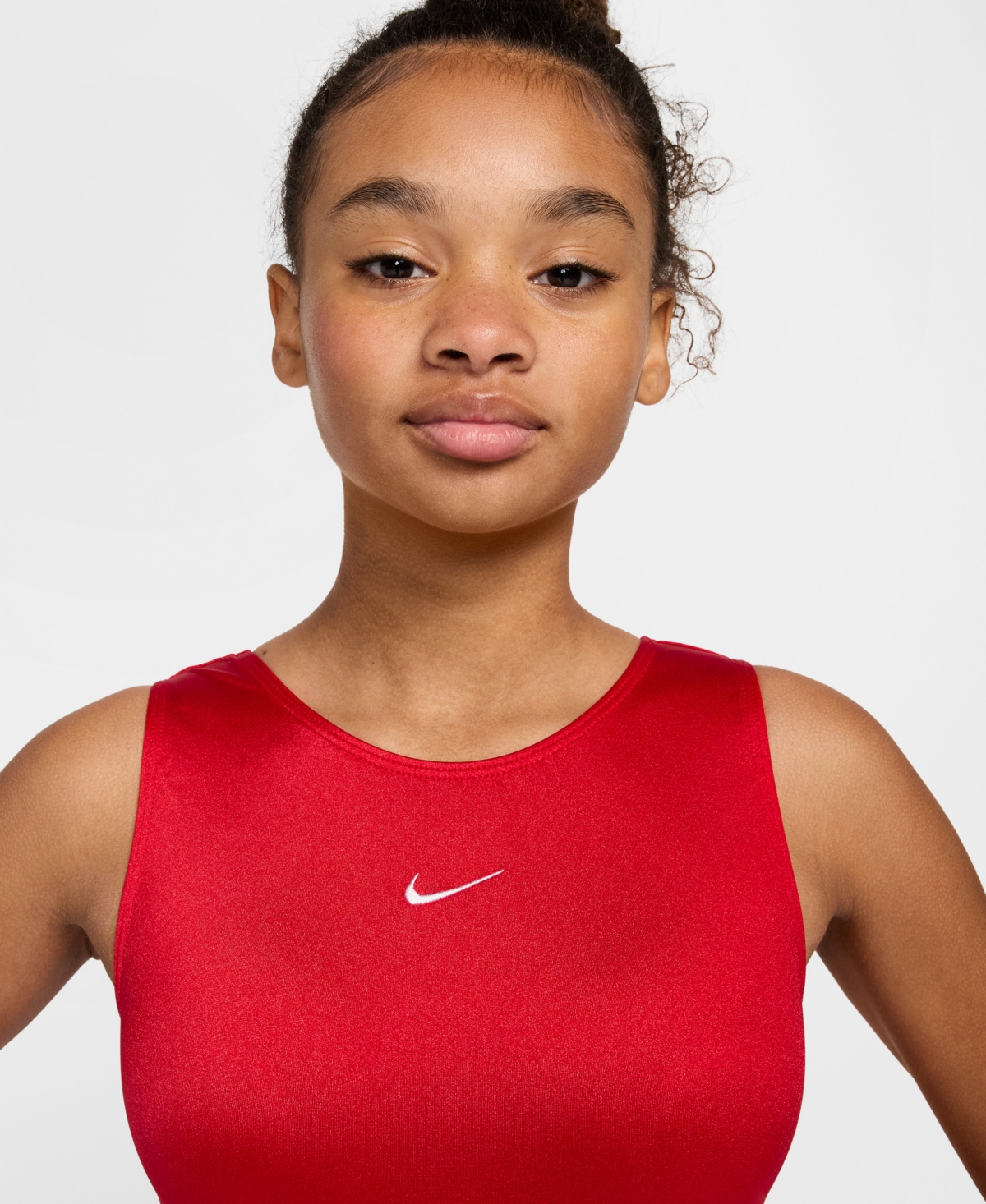 Nike Gymnastics Girls' 7-16 Standard Performance Leotard In Red