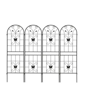 2 Pack Metal Garden Trellis 71" Rustproof Black