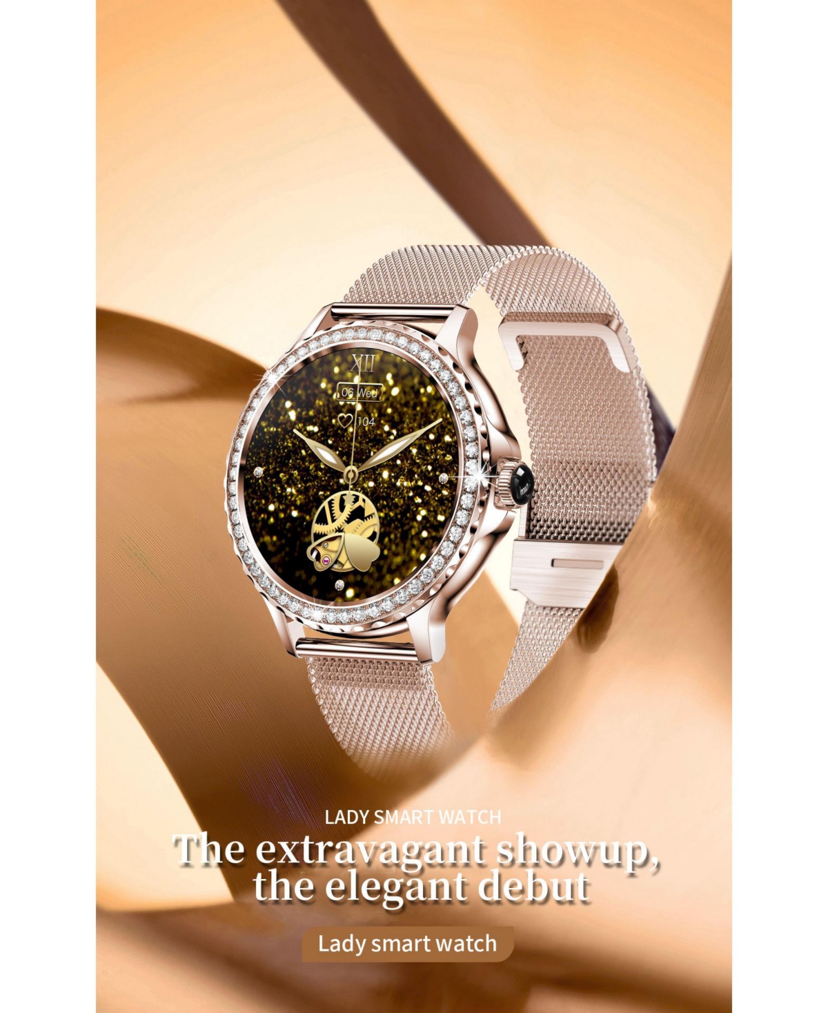 Ruixing Smart Women's Smart Sports Watch – Multi-Functional with Bluetooth Calling, Health Monitoring, Intelligent Alerts, and IP67 Water Resistance (