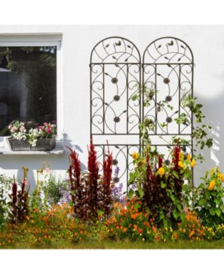 2 Pack Metal Garden Trellis 86.7" Climbing Plant Support