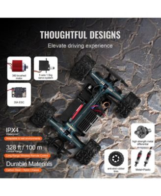 RC Car 1:18, 4WD Off-Road Truck 36 km/h with 45° Wheelie & 2 Batteries, High-Speed Racing Toy for Kids 8+, IPX4