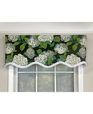 Hydrangea Ruffled Provance valance 3in Rod Pocket Curtains