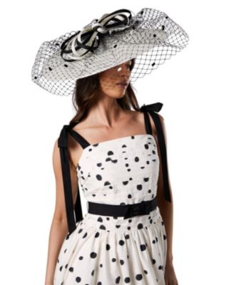 Women's Lisa Tan Mono Spot Bow Detail Midi Dress