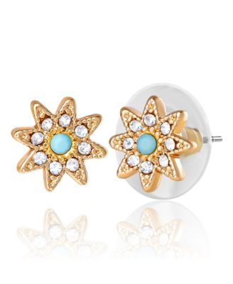 Gold-Tone Evil-Eye, Heart & Star Stud & Hoop Earring Set, 9 Pairs