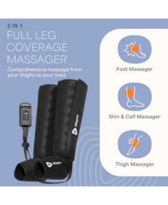 Air Compression Leg Massager for Circulation, Pain Relief, and Recovery - Covers Legs, Calf, Thigh, and Foot