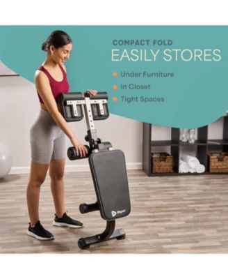 Roman Chair Hyperextension Bench – Adjustable, Foldable Glute & Lower Back Machine