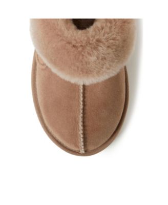 Dearfoams Women's Fireside By Sydney Genuine Shearling Scuff Slipper