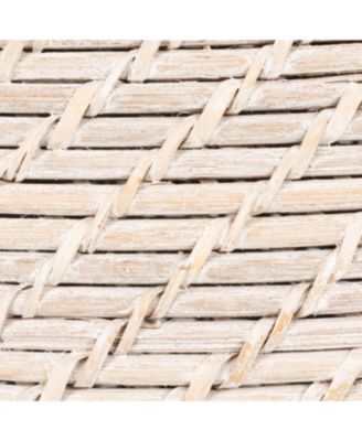 Rattan Wicker Storage Basket with Lid, Washed Black Finish, Set of 2