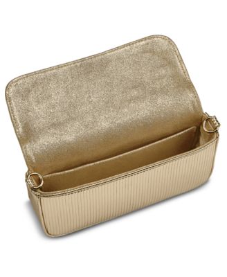 Twiggy Embossed Stripe Leather Shoulder Bag