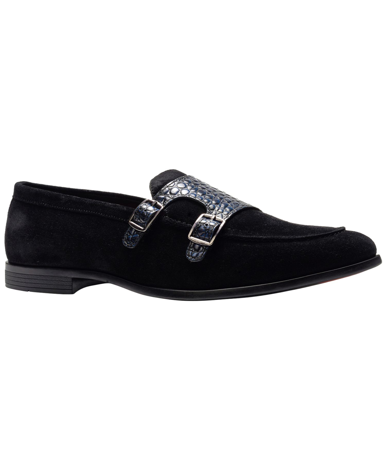 Men's Virtuoso Twin Buckle Strap Round-Toe Loafers