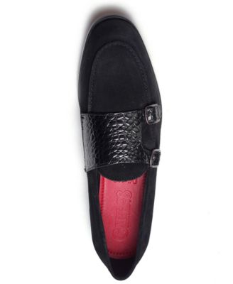 Men's Twin Buckle Strap Round-Toe Loafers
