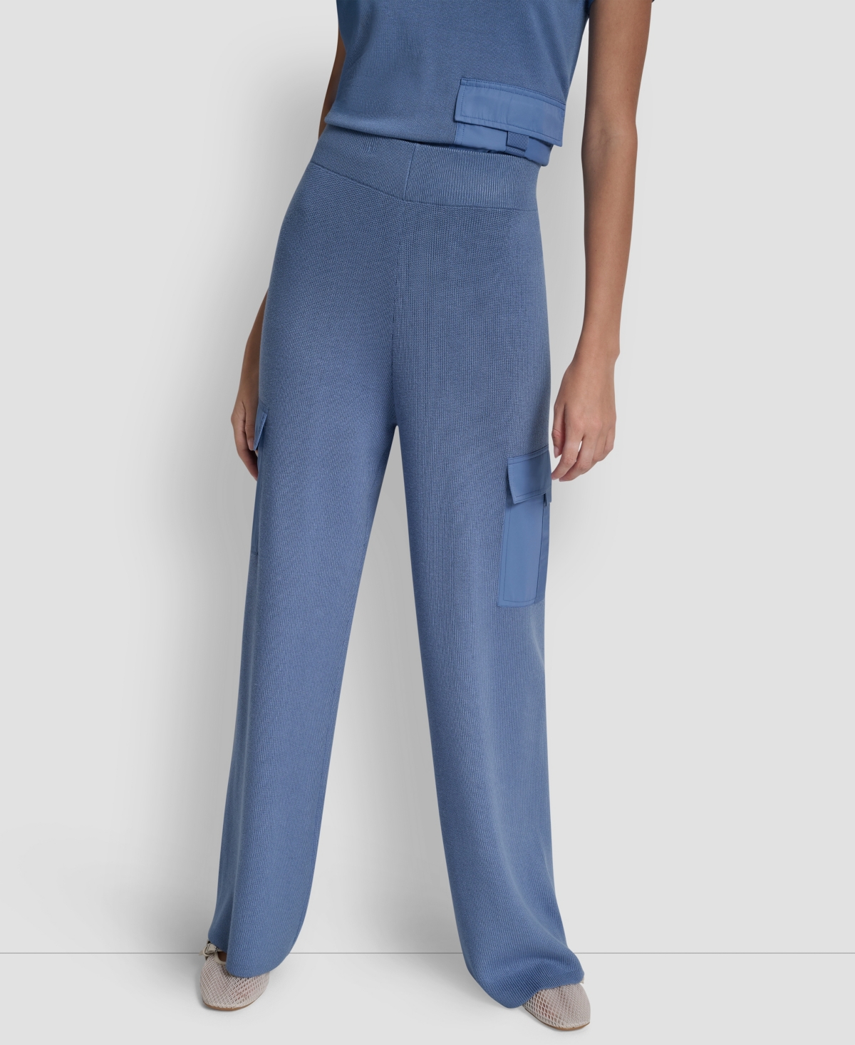 Dkny Women's Knit Straight-Leg Cargo Pants